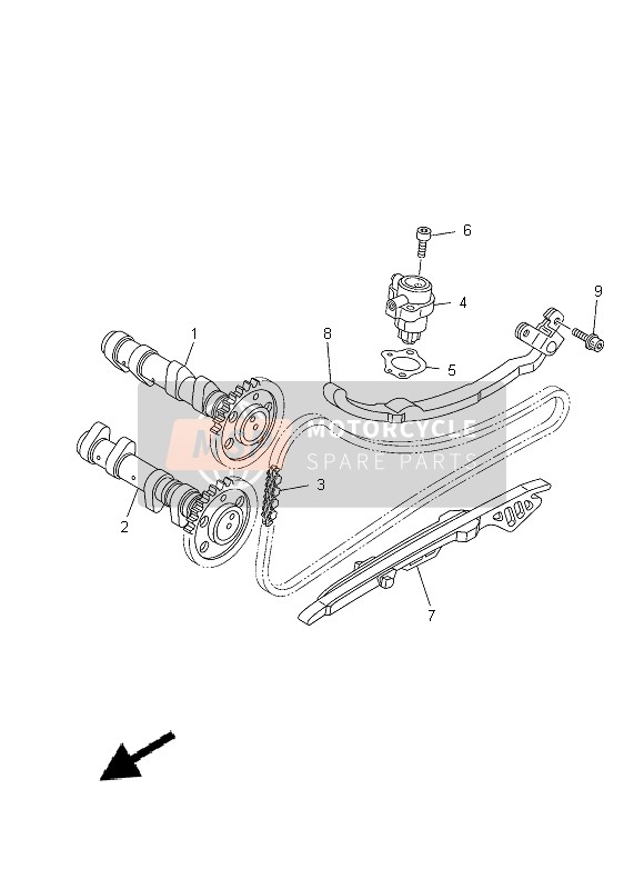 Yamaha XP500A 2013 Albero A Camme & Catena per un 2013 Yamaha XP500A